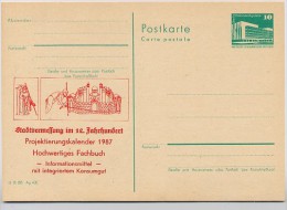 DDR P84-14-86 C153 Postkarte Zudruck STADTVERMESSUNG Mellingen 1987 - Privatpostkarten - Ungebraucht