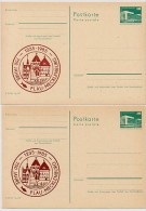 DDR P84-16a-85 C117-a 2 Postkarten Zudruck 750 J. PLAU 1985 - Postales Privados - Nuevos