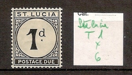 Sainte Lucie Taxe 1 * Côte 6 € - St.Lucia (...-1978)