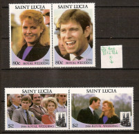 Sainte Lucie 821 à 824 * Côte 7 € - St.Lucie (1979-...)