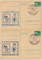 DDR P84-25-83 C32 2 Postkarten Zudruck AUSSTELLUNG NEUENHAGEN Sost. 1983 - Private Postcards - Used