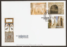 Portugal Quartiers Juifs Synagogue Tomar Lamego Castelo De Vide 2010 FDC Jewish Quarters Judaica FDC - Judaisme