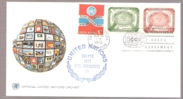 United Nations - Postmarked International Cocoa Agreement -ICCO - CALPEX 1976, San Francisco, California - Cartas & Documentos