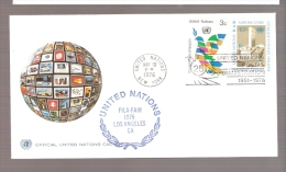United Nations - Postmarked UN Postal Administration 1951-1976 - FILA-FAIR 1976, Los Angeles, California - Brieven En Documenten