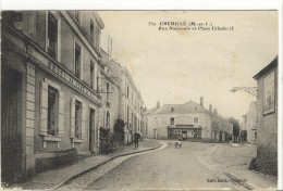 Carte Postale Ancienne Chemillé - Rue Nationale Et Place Urbain II - Chemille