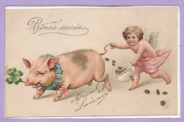 ANIMAUX --  COCHONS --  Carte Gaufrée - Varkens