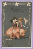 ANIMAUX --  COCHONS --  Carte Gaufrée - Pigs