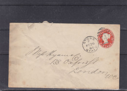 Grande Bretagne - Victoria - Entier Postal De 1895 - Oblitération Stone - Expédié Vers London - Material Postal