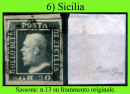 Sicilia-006 - Sassone N.13 (o) Privo Di Difetti Occulti. - Sicilië