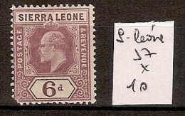 Sierra Leone 57 * Côte 10 € - Sierra Leone (...-1960)