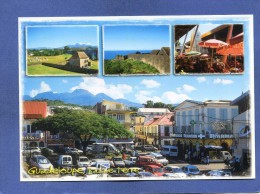 DOM TOM - Guadeloupe - BASSE TERRE - Le Marché - Pharmacie Renaison - Banque - Fort Delgrès - Antilles - Basse Terre