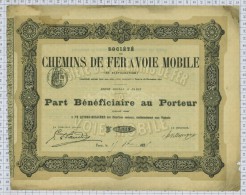 Sté Des Chemins De Fer à Voie Mobile - Ferrocarril & Tranvías