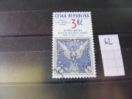 TIMBRE  OBLITERE REPUBLIQUE TCHEQUE   YVERT N°62 - Used Stamps