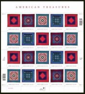 USA 2001 Amish Quilts Sheet Of 20  $ 7.40 MNH SC 3524-27sp YV BF3222-3225  MI B-3478-81 SG MS3993-96 - Fogli Completi