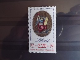 Saint Pierre Et Miquelon N°499 Neuf** Révolution Liberté - Unused Stamps