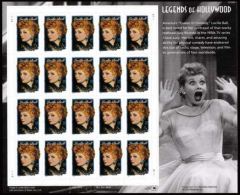 VERINIGTE STAATEN ETAS UNIS USA 2001USA 2001 LUCILLE BALL PANE OF 20V USED SC 3523sp YT F3221  MI B3477 SG MS3992 - Fogli Completi