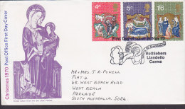 Great Britain Ersttag Brief FDC Cover 1970 Weihnachten Christmas Jul Noel Natale Navidad - 1952-1971 Em. Prédécimales