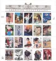 VERINIGTE STAATEN ETATS UNIS USA 2001 M/S ILLUSTRATORS OF 20V USED SC 3502SP YT F3159-3178 MI B-3405-24 SG MS3902-21 - Sheets