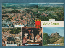 20 SCANS - 63 - PUY DE DÔME - VIC-LE-COMTE ET CHÂTEAU DE BUSSÉOL  -  Lot De 10  Cartes Postales Modernes - Non écrites - 5 - 99 Postkaarten