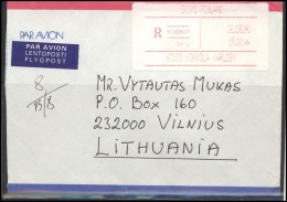 FINLAND Brief Postal History Envelope Air Mail FI 015 ATM Automatic Stamps - Covers & Documents