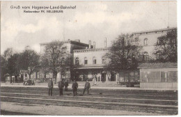 Hagenow Bahnhof Gleisseite Belebt Waggon Restaurant Fr Hellerung Bahnpost ZUG 9 29.5.1911 Gelaufen - Hagenow