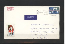 FINLAND Brief Postal History Envelope Air Mail FI 030 European Council Flags - Covers & Documents