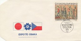 Czechoslovakia / First Day Cover (1970/09 B) Praha (1): The World Exhibition EXPO 70 Osaka (1,60Kcs) "Angel And Saints" - 1970 – Osaka (Japon)