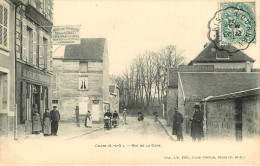 Dép 95 - Chars - Rue De La Gare - A Gauche Café Restaurant - Hôtel Des Voyageurs Tenu Par A. Doucet - état - Chars