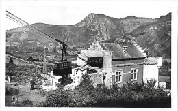 CARTE POSTALE ORIGINALE ANCIENNE : LA GARE INFERIEURE DU TELEFERIQUE DU PIBESTE ; HAUTES PYRENEES (65) . - Funiculaires