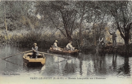 ESSONNE  91  VERT LE PETIT  MARAIS LANQUETIN SUR L'ESSONNE  BARQUE  PECHEURS - Vert-le-Petit