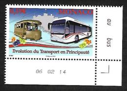 Monaco 2014 - Yv N° 2925 ** - EVOLUTION DU TRANSPORT EN PRINCIPAUTE  (coin Daté) - Unused Stamps