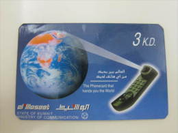 Prepaid Phonecard, 3KD,used - Koeweit