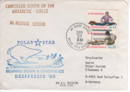 ETATS UNIS ENVELOPPE OBLITEREE AU SUD DU CERCLE ANTARCTIQUE POLAR STAR WAGB I0 1985 VOIR OBLITERATIONS / CACHETS - Autres & Non Classés