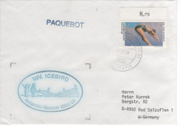 ALLEMAGNE ENVELOPPE OBLITEREE 1988  M/V ICEBIRD  SAISON ANTARCTIQUE 1988 / 1989  VOIR CACHETS - Otros & Sin Clasificación