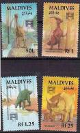 MALDIVES, Prehistoire, Animaux Prehistoriques, (Yvert 1567/70 )  MNH, Neuf Sans Charniere - Vor- U. Frühgeschichte