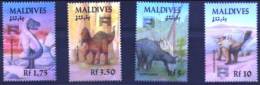 MALDIVES, Prehistoire, Animaux Prehistoriques, (Yvert 1586/89 )  MNH, Neuf Sans Charniere - Vor- U. Frühgeschichte