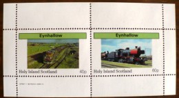 EYNHALLOW Holy Island SCOTLAND  Trains, Locomotives. Feuillet  2 Valeurs **  MNH (3) - Treinen