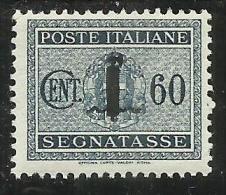 ITALIA REGNO ITALY KINGDOM 1944 REPUBBLICA SOCIALE ITALIANA RSI TASSE POSTAGE DUE TAXES SEGNATASSE FASCIO CENT. 60c MNH - Impuestos