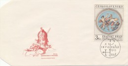 Czechoslovakia / First Day Cover (1970/14 B) Praha 012 (1): Prague Castle - B. Spranger (1546-1611) "Hermes And Athena" - Mitologia