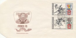 Czechoslovakia / First Day Cover (1970/19 C) Bratislava (1): IX. FIFA World Cup - Mexico 70 (1Kcs + 60h) - 1970 – Mexique