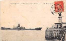 Le Havre   76    Autour Du Thème Bateau  Vapeur Deleby  (un Peu Décollée) - Portuario