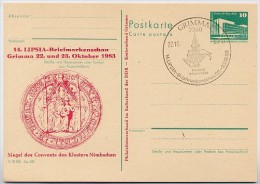 Kloster Nimbschen DDR P84-42-83 C49 Postkarte Zudruck Sost. Grimma 1983 - Abbazie E Monasteri