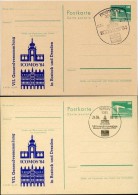 DDR P84-7-84 C67 Postkarte Zudruck DENKMALPFEGE Rostock 2 Sost. 1984 - Privé Postkaarten - Gebruikt