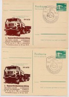 DDR P84-47-84 C94 2 Postkarten Zudruck LASTKRAFTWAGEN W50 Ludwigsfelde Sost. 1984 - Private Postcards - Used