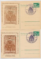 DDR P84-54-84 C98-b 2 Postkarten Zudruck MARIENKIRCHE PRENZLAU Sost. 1984 - Cartoline Private - Usati