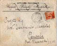 CARTOLINA POSTALE  PUBBLICITARIA -OFFICINA MECCANICA-RICCARDO  BIANCHI -REGGIO  MONTEBELLUNA (TRASFERITA PROVVISORIAMENT - Strafport Voor Mandaten