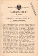 Original Patentschrift - V. Hanotier Und G. Hostelet In Chimay , 1896 , Acetylen - Lampe . Gaslampe !!! - Lantaarns & Kroonluchters