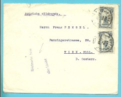 164 (Perron Liege) Op Brief Met Stempel ANVERS Naar WIEN (Autriche), Stempel BRIEFMARKE HAUS - ALLER LANDEN !!! - Lettres & Documents