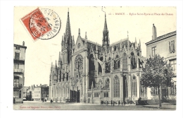 Cp, 54, Nancy, Eglise St-Epvre Et Place Des Dames, Voyagée 1909 - Nancy