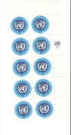 United Nations - UN Emblem - Scott - 149 / Block Of 10 Stamps Mint Never Hinged - Unused Stamps